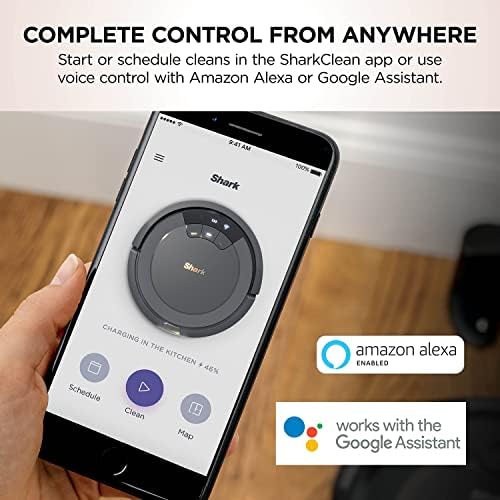 Shark AV753 ION Robot Vacuum, Tri-Brush System, Wifi Connected, 120 Min Runtime, Works with Alexa, Multi Surface Cleaning, Grey - Image 5