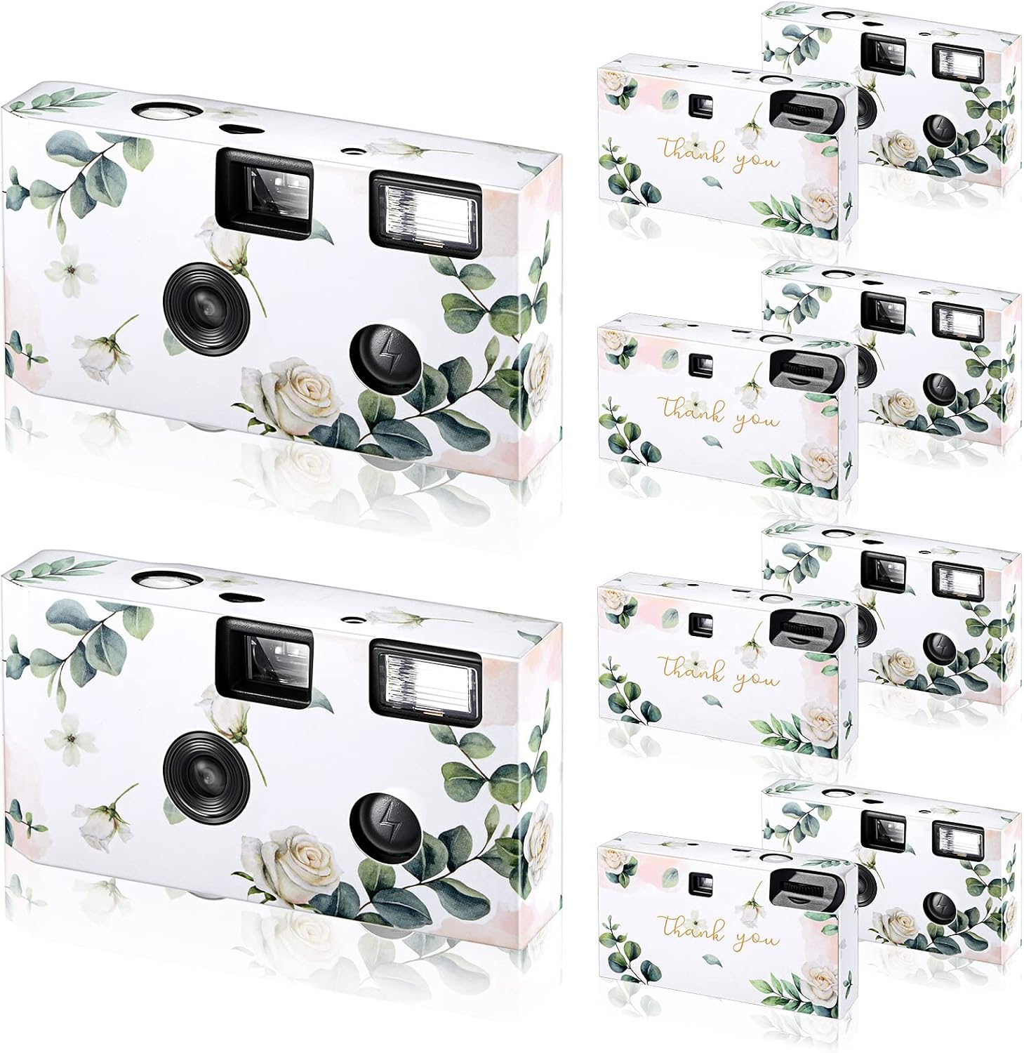 Treela 6 Pack of Disposable Camera for Wedding Bulk Bachelorette Single Use Flash 35mm Camera for Birthday Concert Travel Anniversary Party Supply Favor Vacation Gift (Eucalyptus Leaf) - Image 9